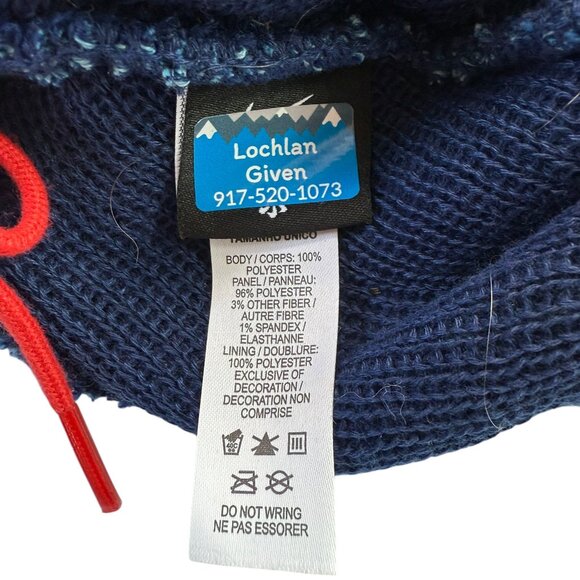 USA Olympics Beanie Hat Blue with Red/Blue Pom Pom Pouf on Top.  Adult.  Nike. main image 8